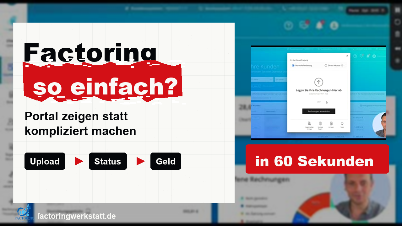 Digitaler Portalblick für Factoring-Prüfung